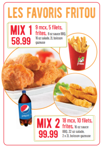 Morceaux de poulet Fritou
